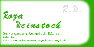 roza weinstock business card
